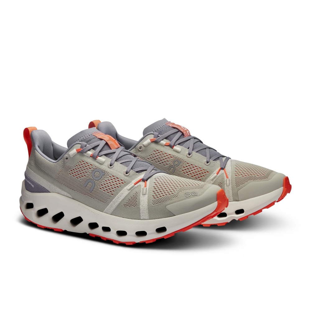 On Cloudsurfer TrailMens Running Shoes Fossil Ivory Orange 3ME10112878 Size 11.5